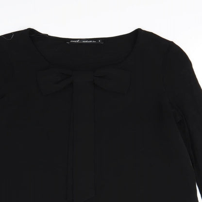 Womens UK Size 6 NEXT Black Basic Blouse