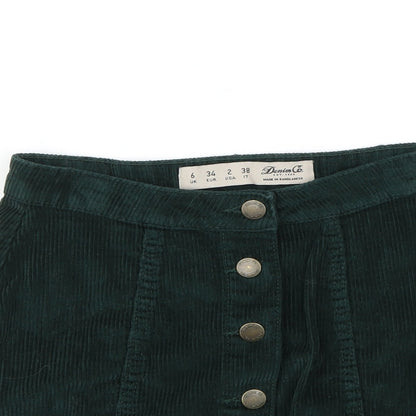 denim&co Womens Green   Mini Skirt Size 6