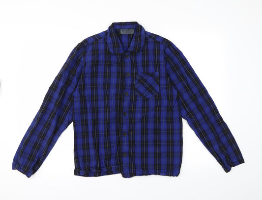 Primark Mens Blue Check   Button-Up Size S