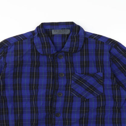 Primark Mens Blue Check   Button-Up Size S