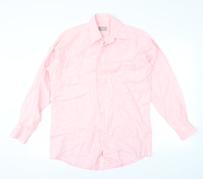 Mens UK Size S John Lewis Pink  Button-Up Long Sleeve Casual Shirt