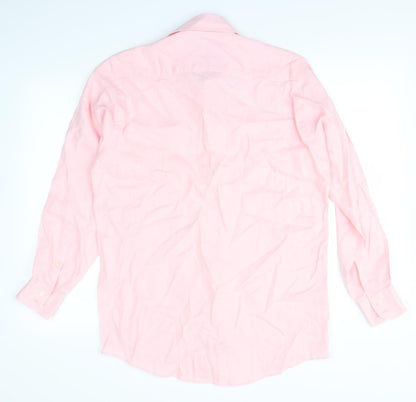 Mens UK Size S John Lewis Pink  Button-Up Long Sleeve Casual Shirt