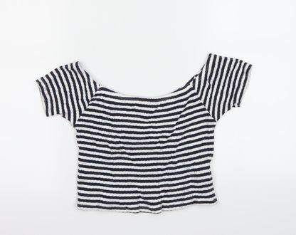 Womens UK Size 12 New Look Blue Basic T-Shirt