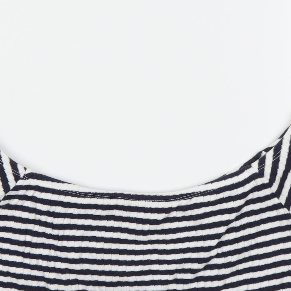Womens UK Size 12 New Look Blue Basic T-Shirt