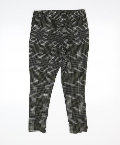MOTIVI Womens Green Check  Dress Pants Trousers Size 6 L25 in