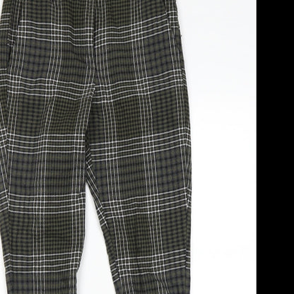 MOTIVI Womens Green Check  Dress Pants Trousers Size 6 L25 in