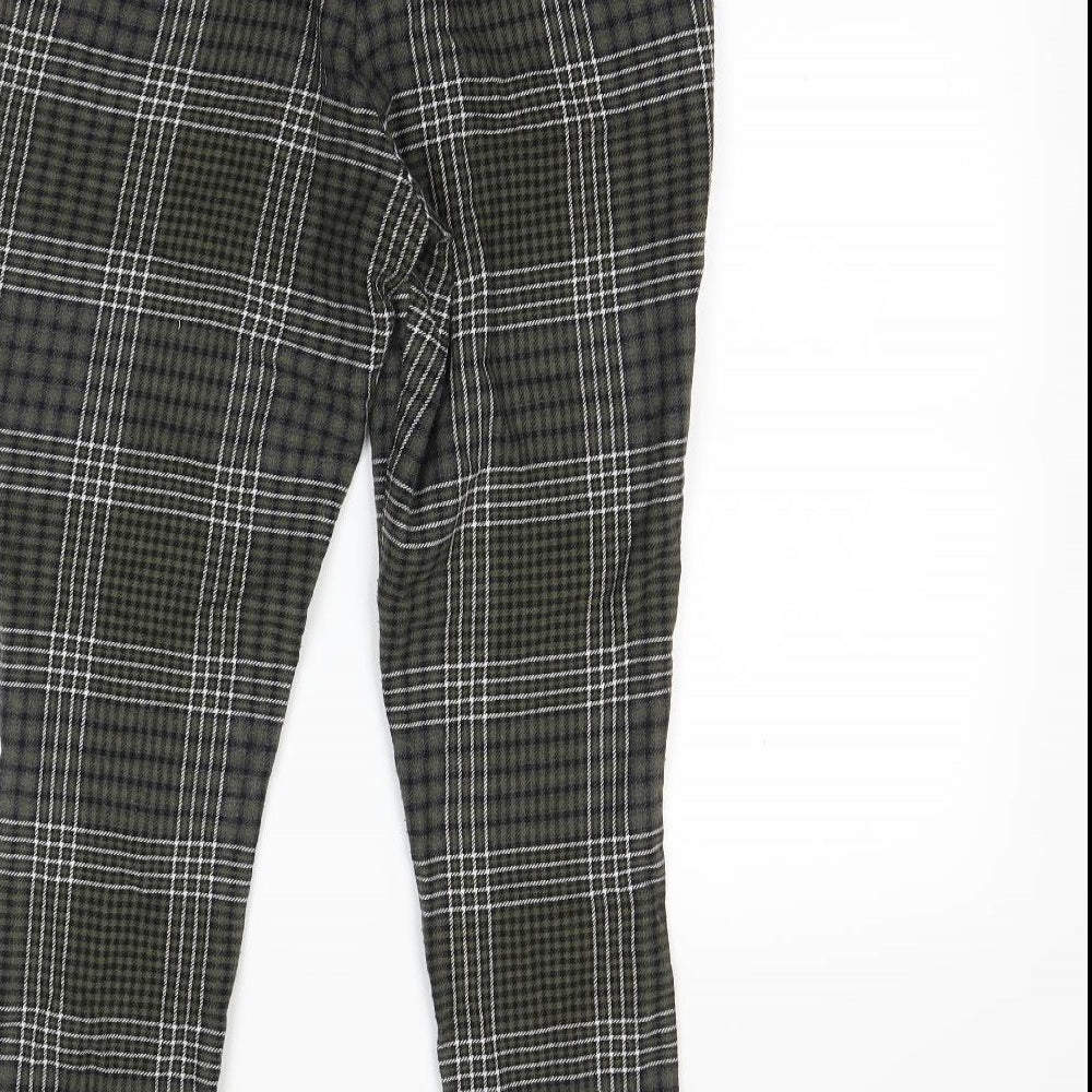 MOTIVI Womens Green Check  Dress Pants Trousers Size 6 L25 in