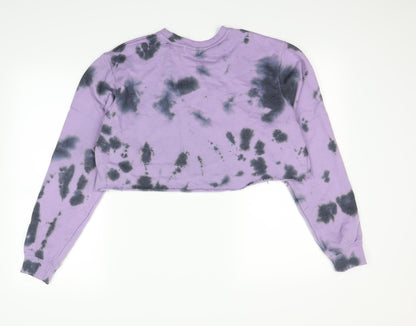 Pretty little thing Womens Purple Polka Dot  Pullover Jumper Size 6