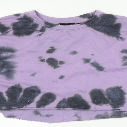 Pretty little thing Womens Purple Polka Dot  Pullover Jumper Size 6