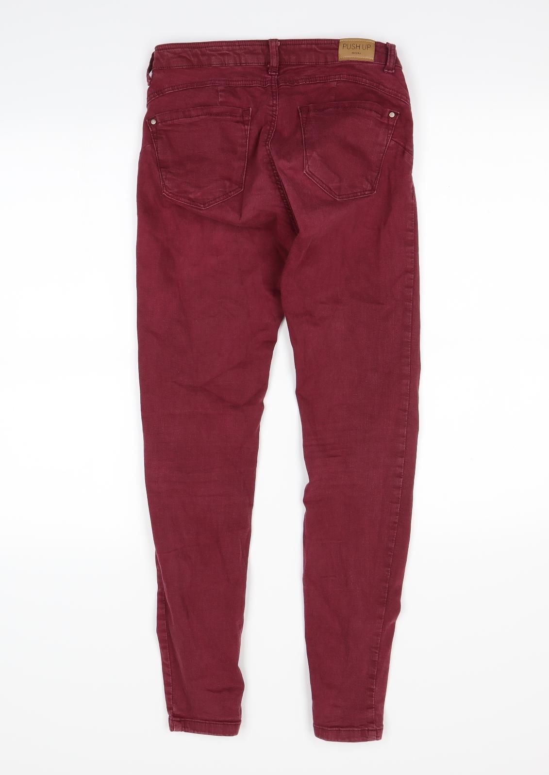 Bershka Womens Purple  Denim Skinny Jeans Size 6 L27 in