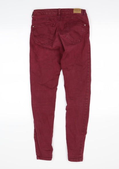 Bershka Womens Purple  Denim Skinny Jeans Size 6 L27 in