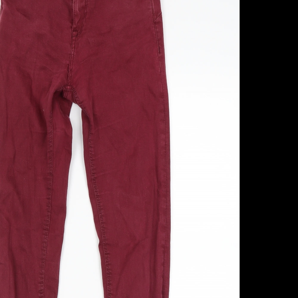 Bershka Womens Purple  Denim Skinny Jeans Size 6 L27 in