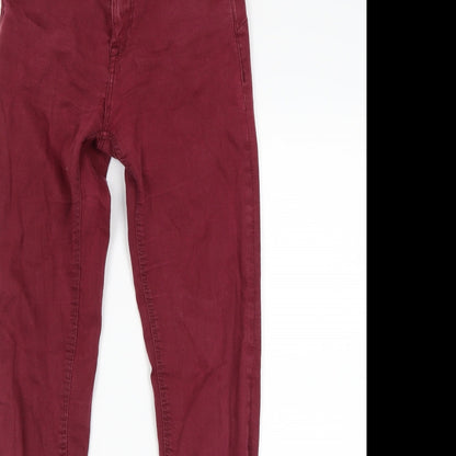 Bershka Womens Purple  Denim Skinny Jeans Size 6 L27 in