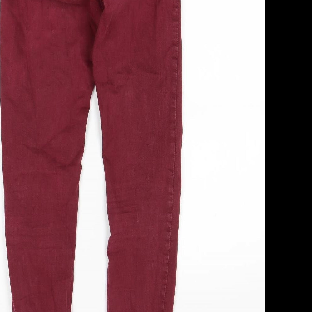 Bershka Womens Purple  Denim Skinny Jeans Size 6 L27 in