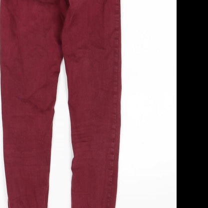 Bershka Womens Purple  Denim Skinny Jeans Size 6 L27 in