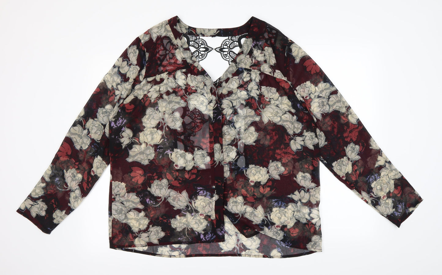 Womens UK Size XL Preworn Multicoloured Basic Button-Up