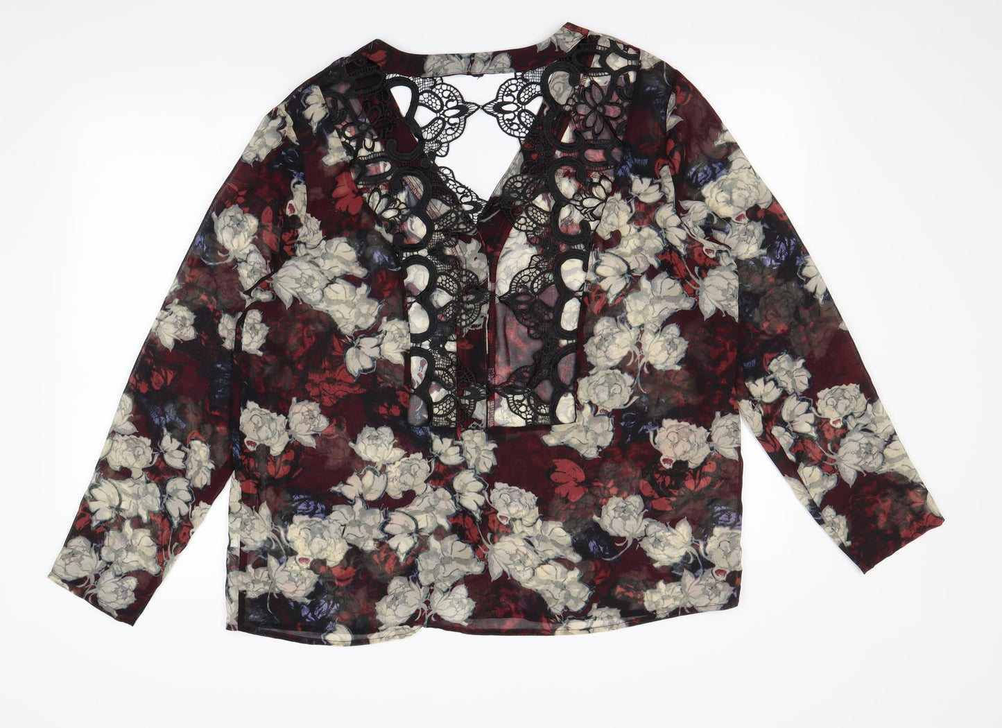 Womens UK Size XL Preworn Multicoloured Basic Button-Up