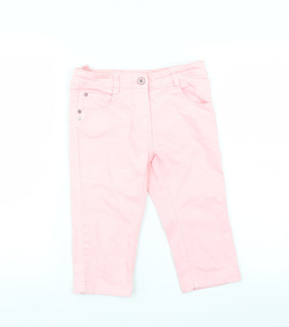 NEXT Girls Pink  Denim Cropped Jeans Size 9 Months