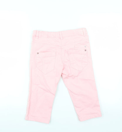 NEXT Girls Pink  Denim Cropped Jeans Size 9 Months