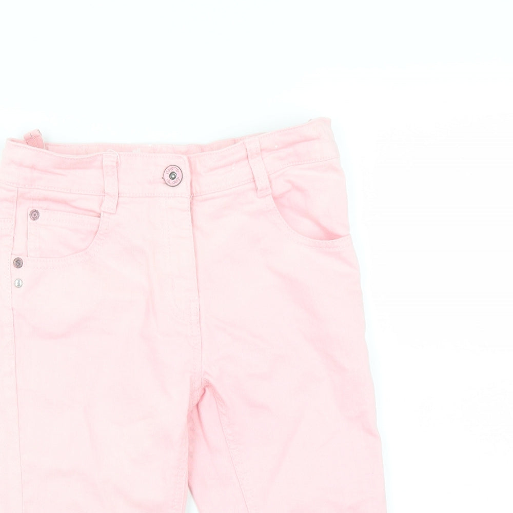 NEXT Girls Pink  Denim Cropped Jeans Size 9 Months