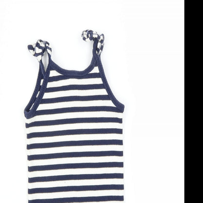 Country Road Girls Blue Striped  Camisole T-Shirt Size 7 Years
