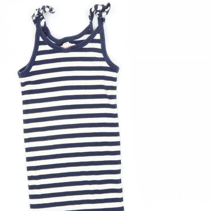 Country Road Girls Blue Striped  Camisole T-Shirt Size 7 Years