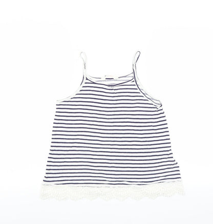 H&M Girls Blue Striped  Camisole T-Shirt Size 14 Years