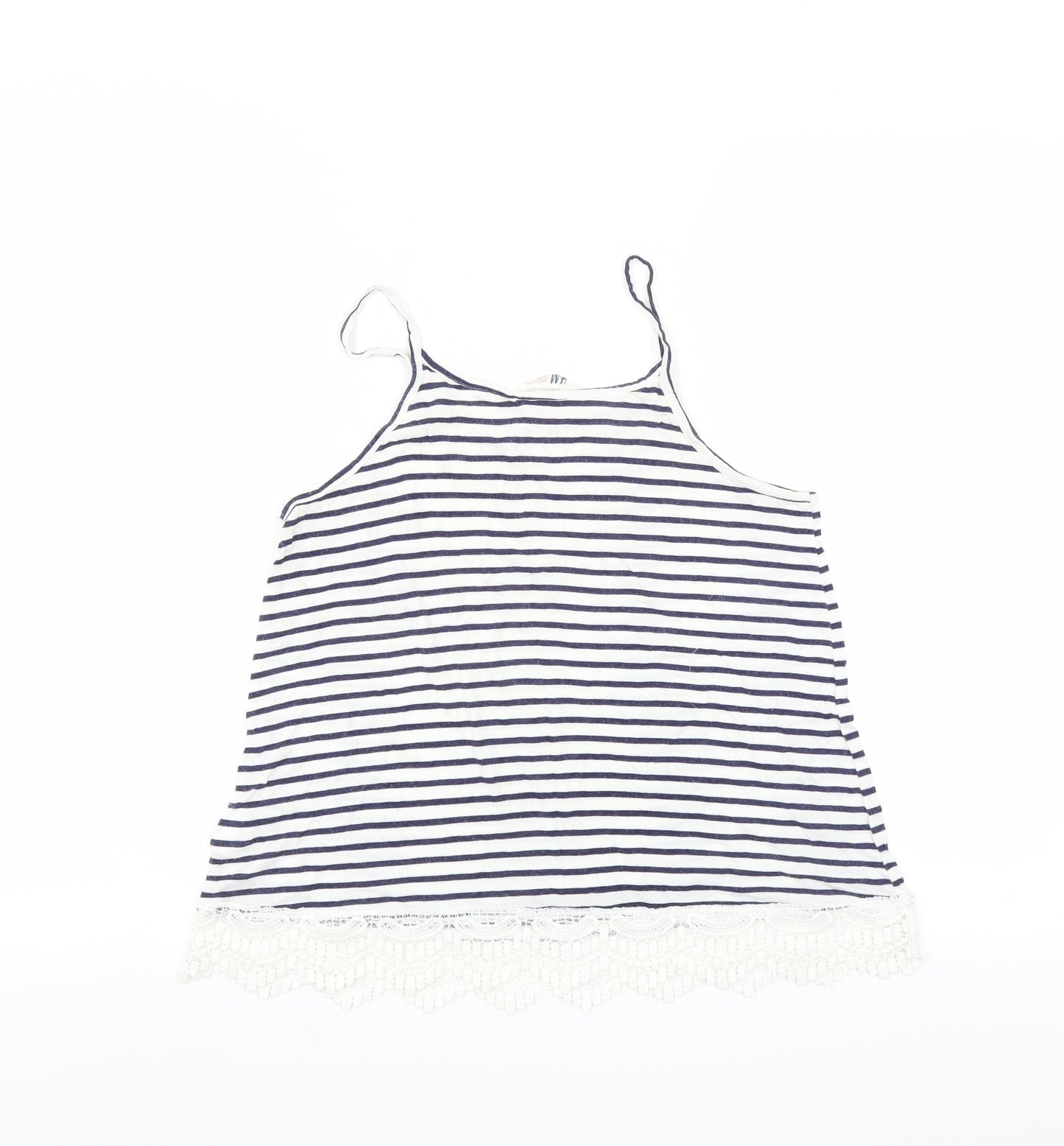 H&M Girls Blue Striped  Camisole T-Shirt Size 14 Years