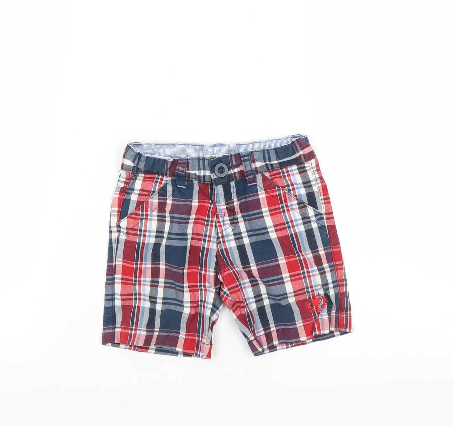 Preworn Baby Blue Plaid   Trousers Size 12 Months  - SHORTS