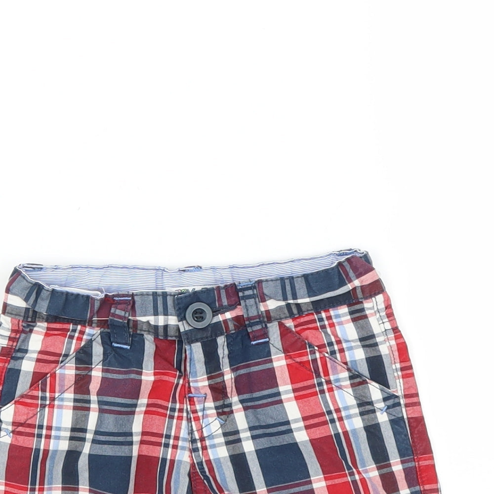 Preworn Baby Blue Plaid   Trousers Size 12 Months  - SHORTS