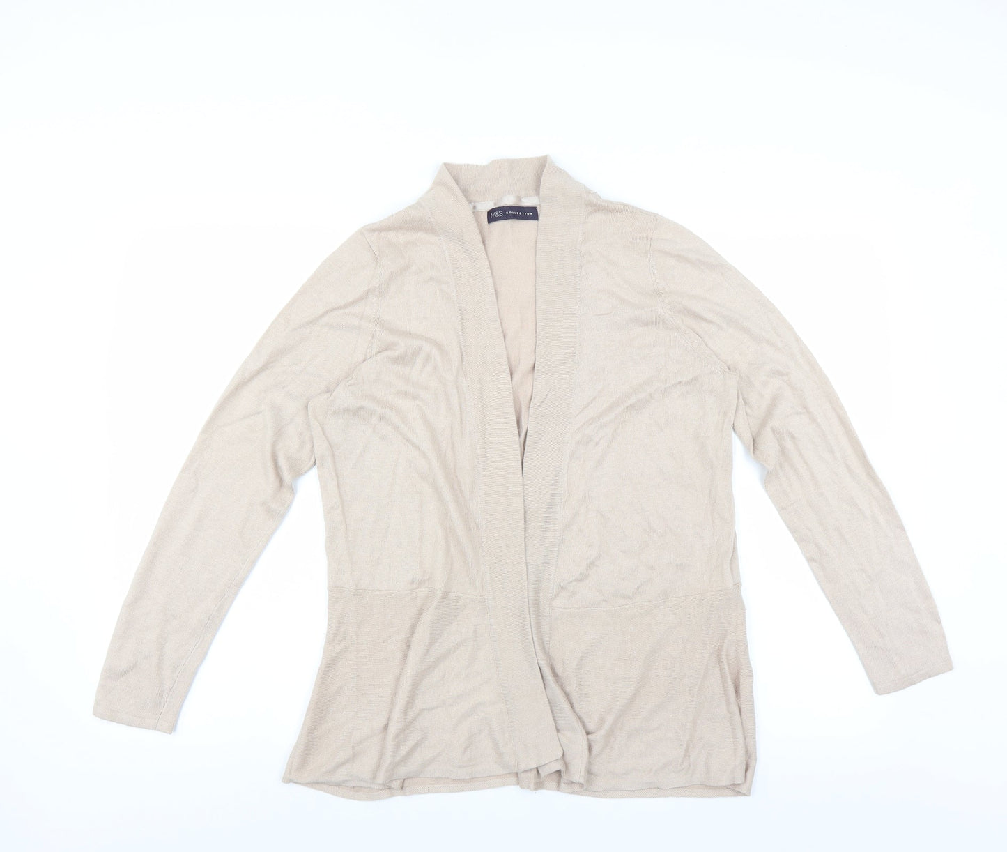 Marks and Spencer Womens Beige   Cardigan Jumper Size 16