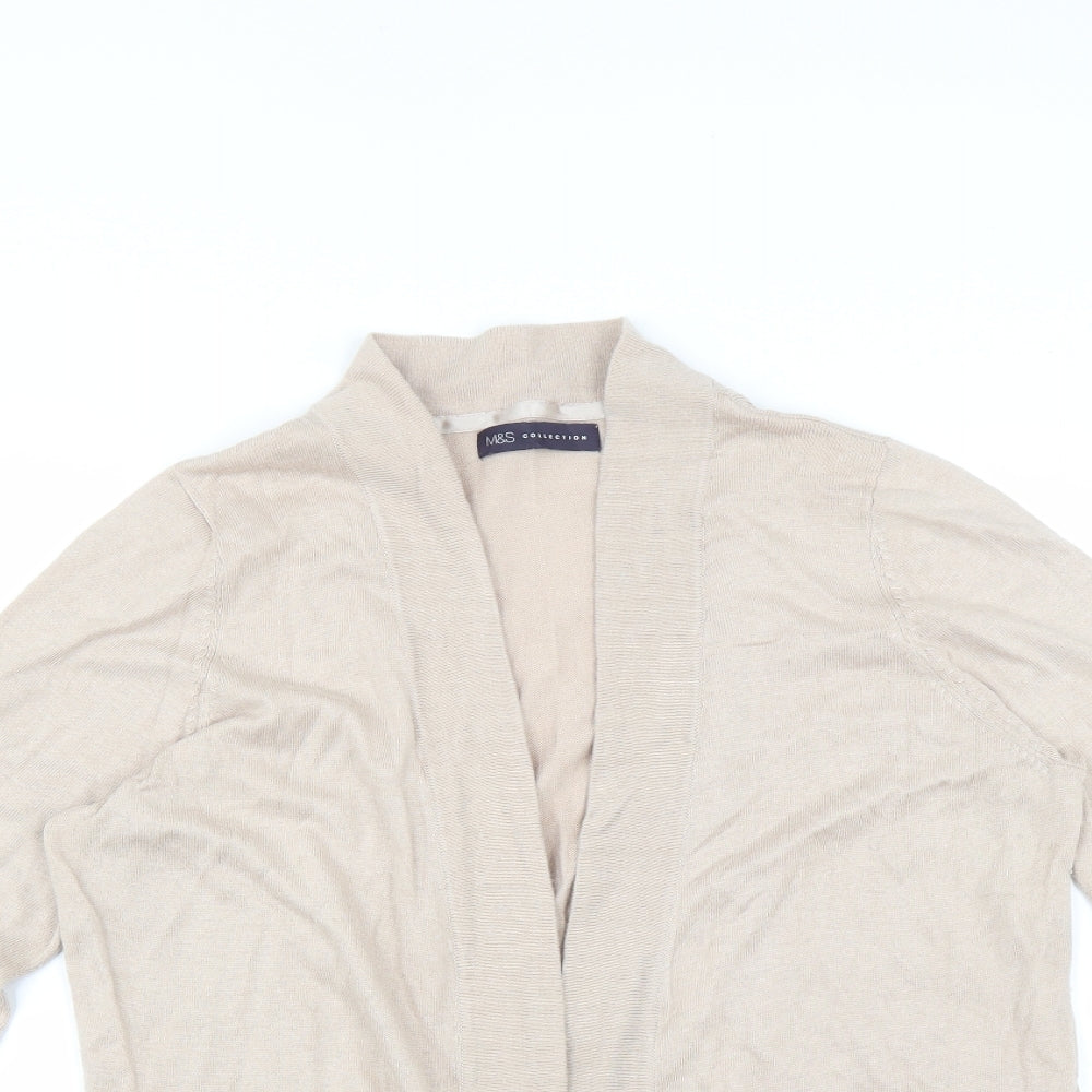 Marks and Spencer Womens Beige   Cardigan Jumper Size 16