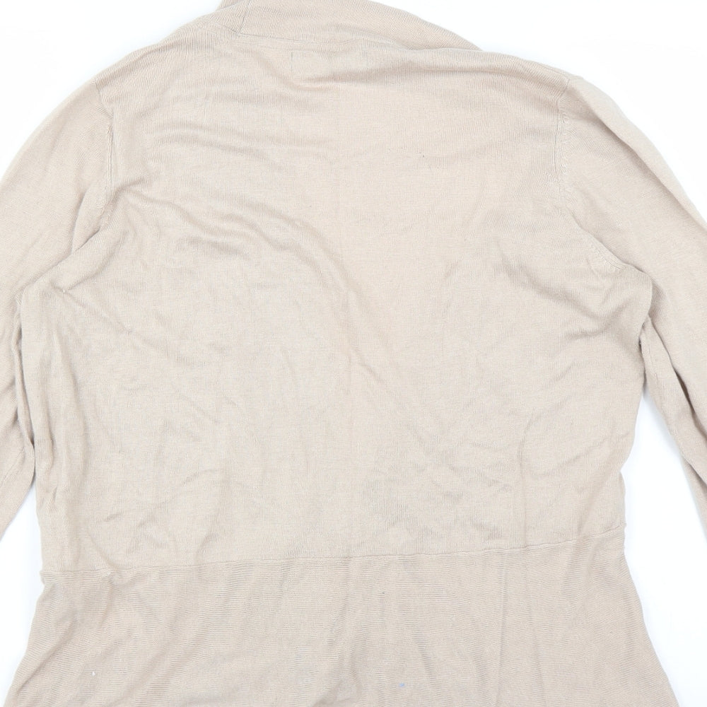 Marks and Spencer Womens Beige   Cardigan Jumper Size 16