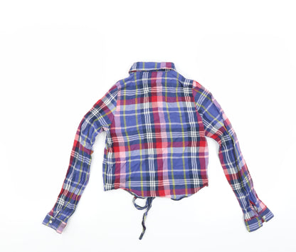 Tammy Girls Blue Plaid  Basic Casual Size 10 Years