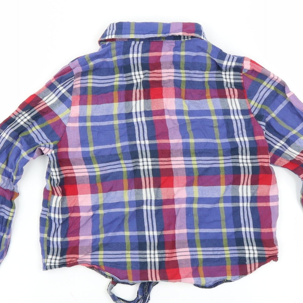 Tammy Girls Blue Plaid  Basic Casual Size 10 Years