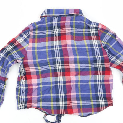 Tammy Girls Blue Plaid  Basic Casual Size 10 Years