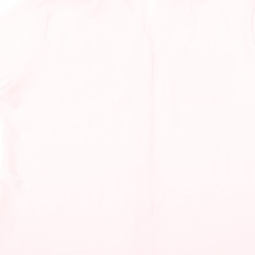 Womens UK Size 14 Marks and Spencer Pink Basic Button-Up