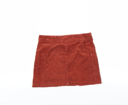 Dunnes Stores Girls Brown  Corduroy A-Line Skirt Size 9 Years