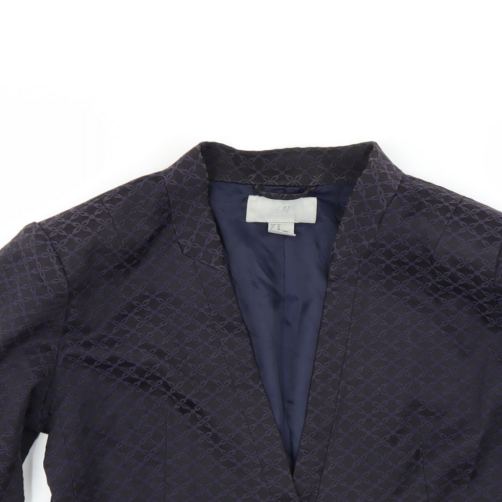 H&M Womens Purple   Jacket Suit Jacket Size 16