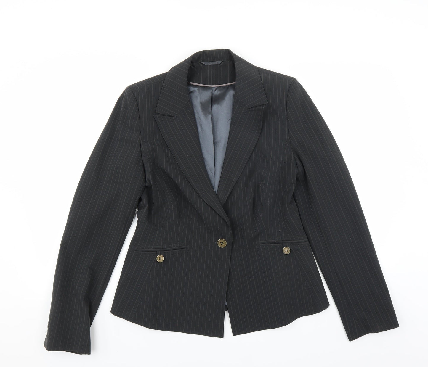 Dorothy Perkins Womens Black Striped  Jacket Suit Jacket Size 12