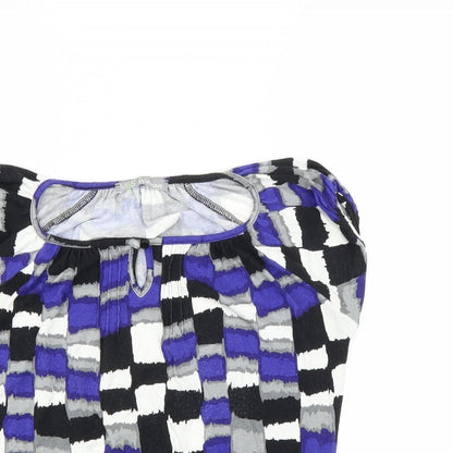 Womens UK Size 10 Marks and Spencer Blue Basic Blouse