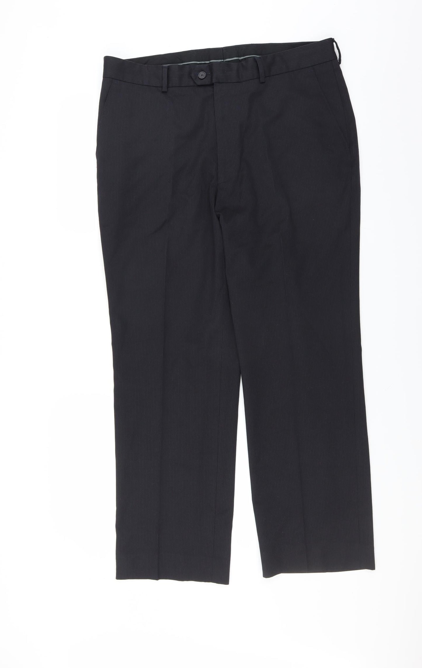 F&F Mens Blue Striped  Trousers  Size 34 in L29 in