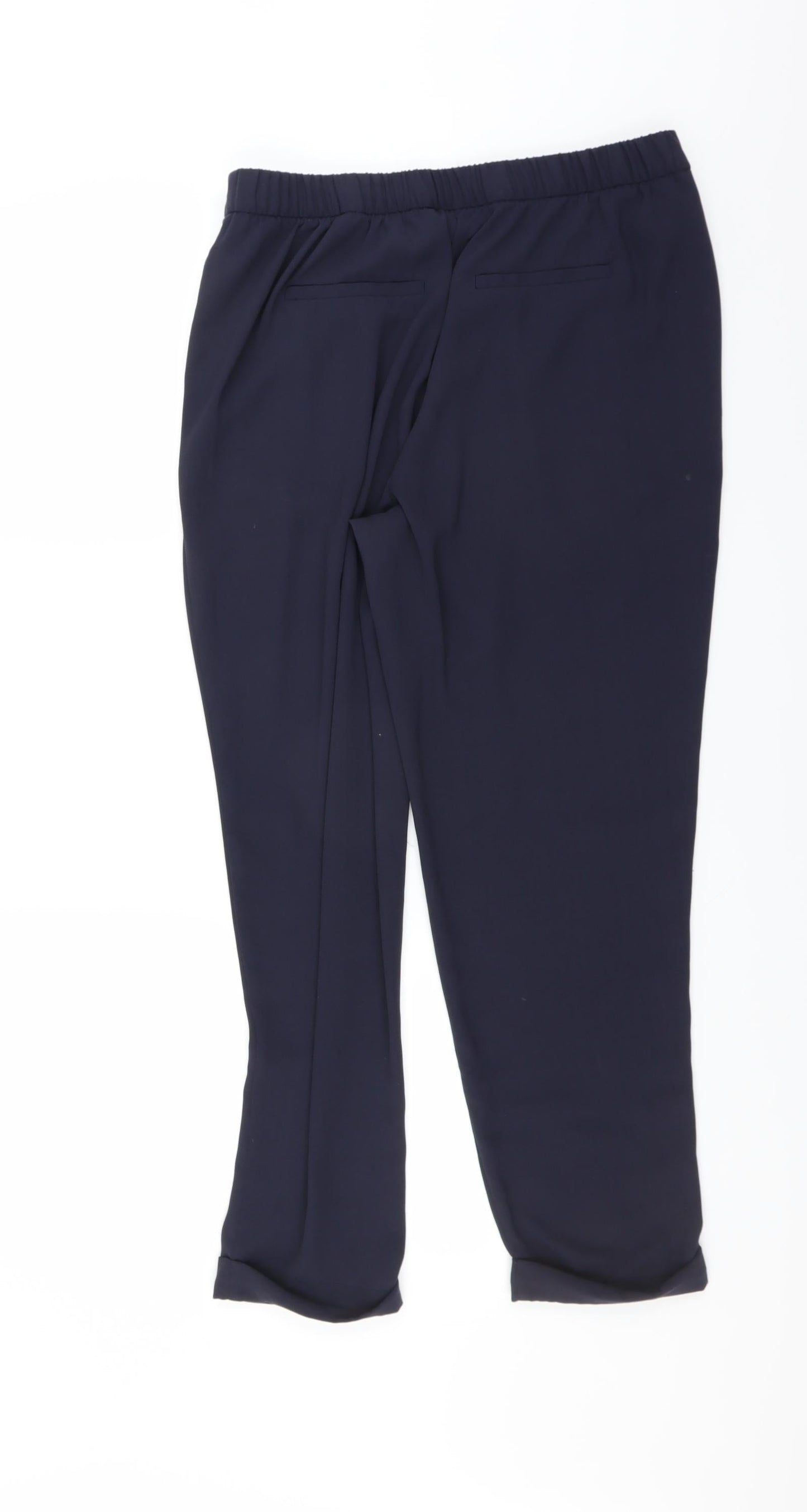Womens UK Size 12 Marks and Spencer Regular Fit  Blue Trousers