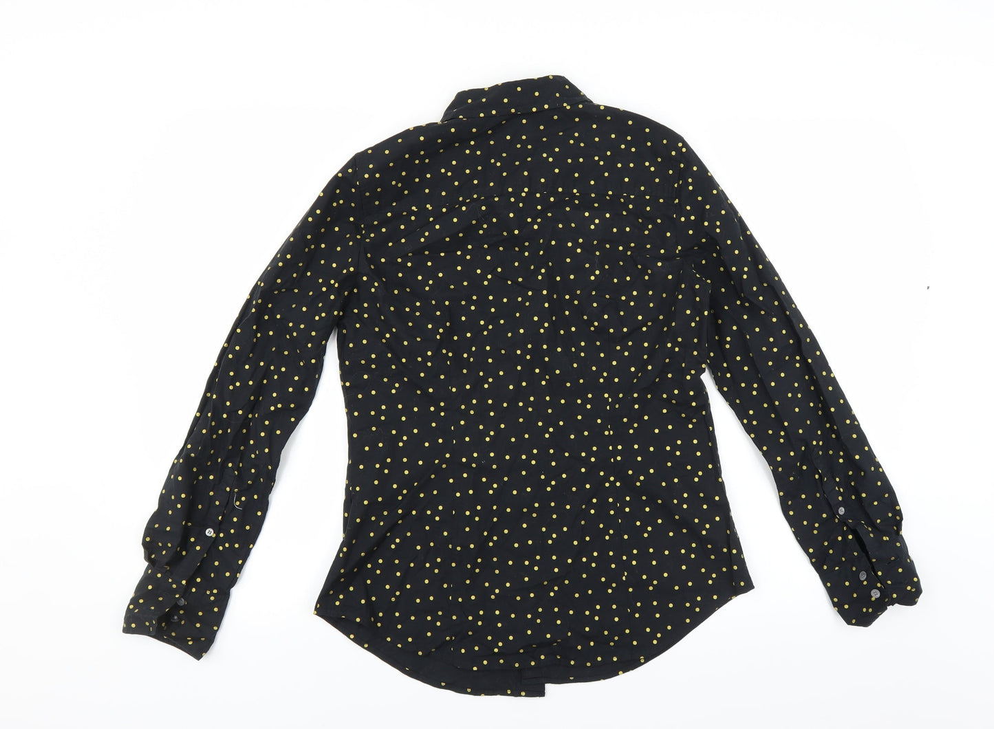 Womens UK Size  Preworn Black Basic Button-Up