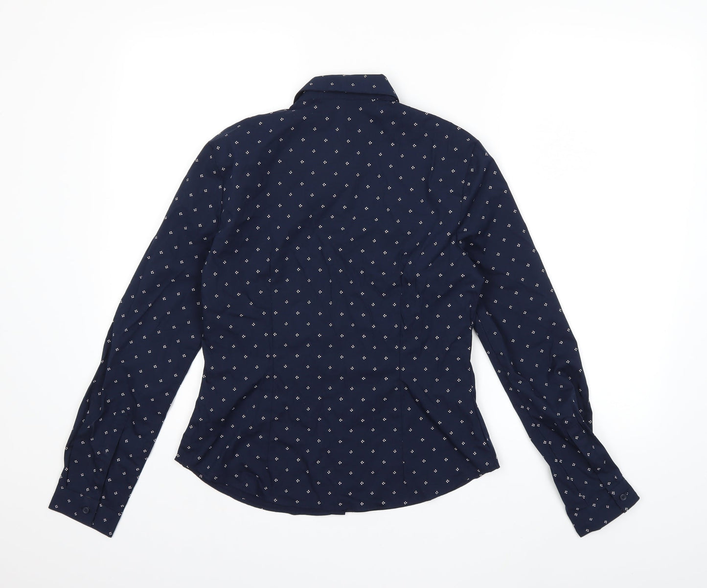 Womens UK Size 8 Marks and Spencer Blue Basic Button-Up