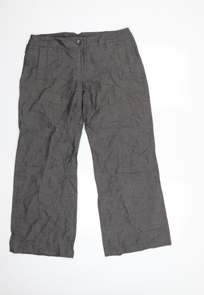 Womens UK Size 14 Marks and Spencer Regular Fit  Grey Trousers