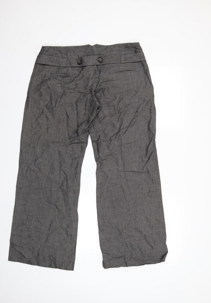 Womens UK Size 14 Marks and Spencer Regular Fit  Grey Trousers