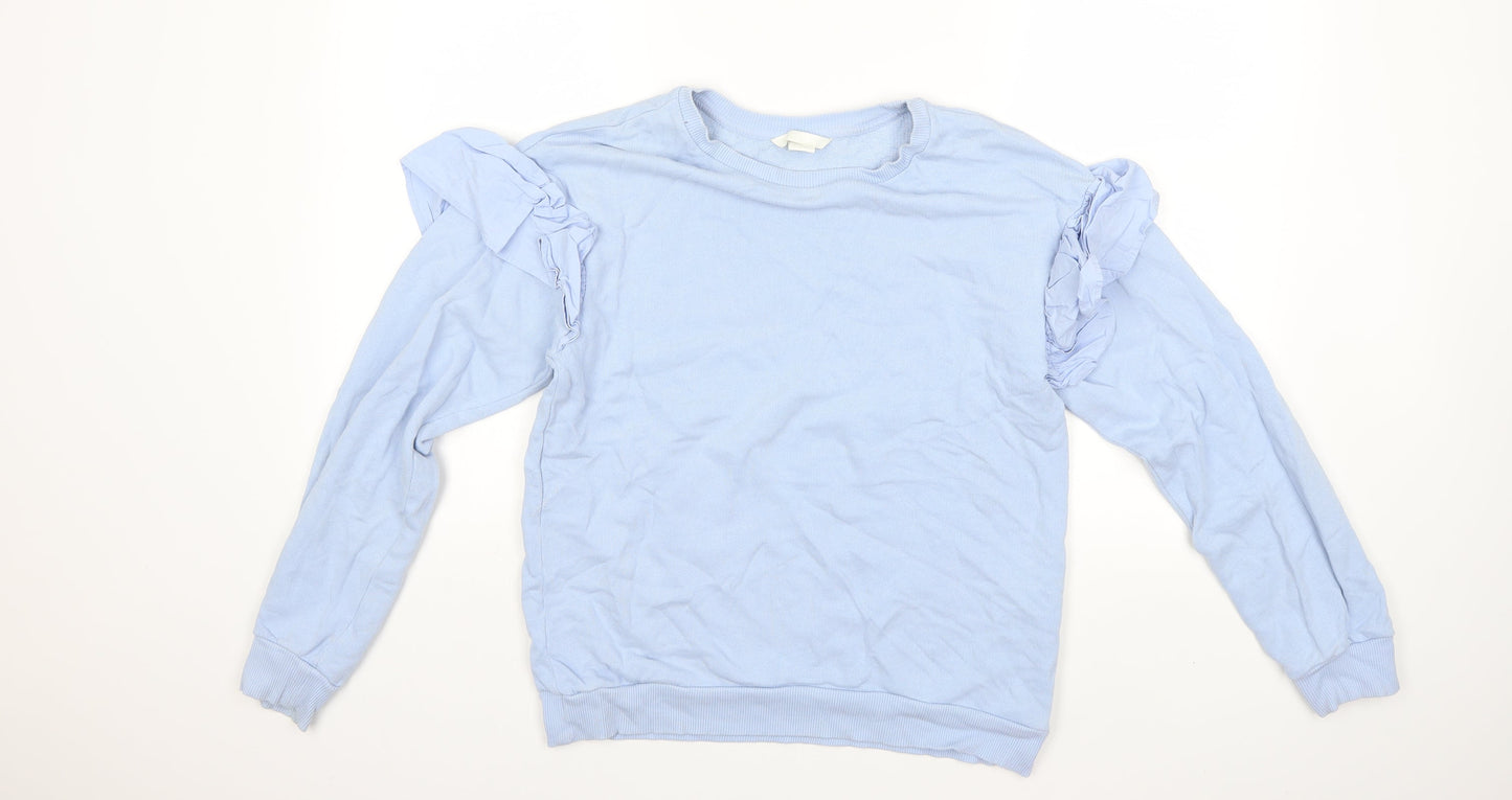 H&M Womens Blue   Pullover Sweatshirt Size XS