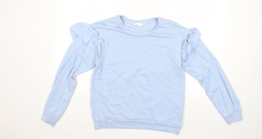 H&M Womens Blue   Pullover Sweatshirt Size XS