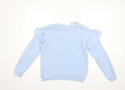 H&M Womens Blue   Pullover Sweatshirt Size XS